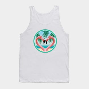 Flamingo Love (Tropical Valentine) Tank Top